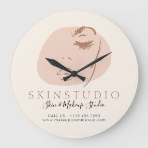 Beauty Spa Wellness Aesthetician Cosmetic Clinic  Large Clock