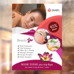 Beauty Spa Window Cling