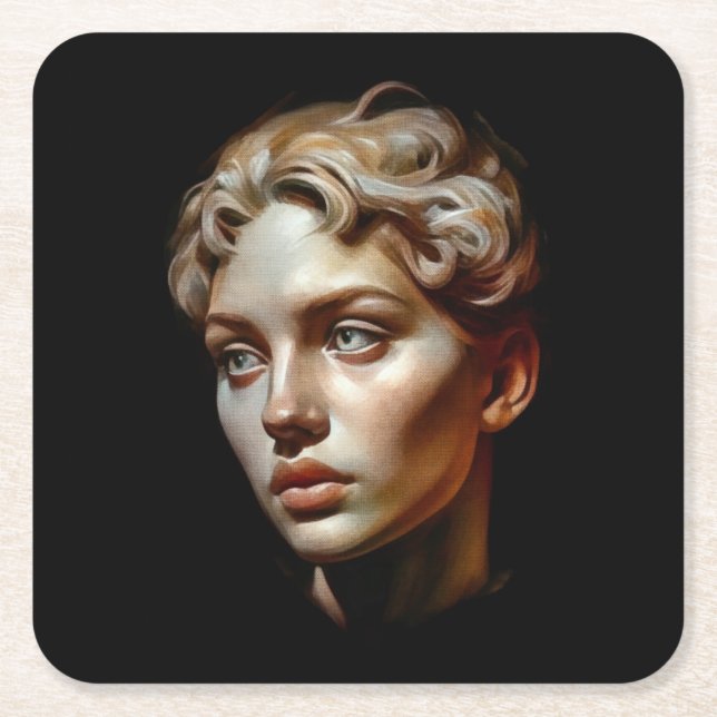 Beauty Square Paper Coaster (Front)