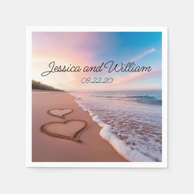 Beauty summer Wedding Napkin (Front)