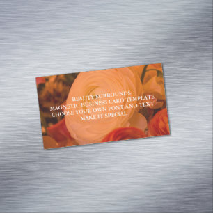 BEAUTY SURROUNDS MAGNETC BUSINESS CARD TEMPLATE