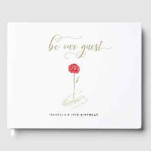 Beauty & the Beast Birthday Bridal Wedding Guest Book
