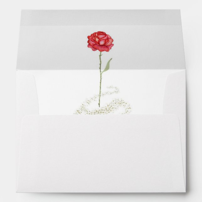 Beauty & the Beast Birthday Envelope Liner (Back (Bottom))