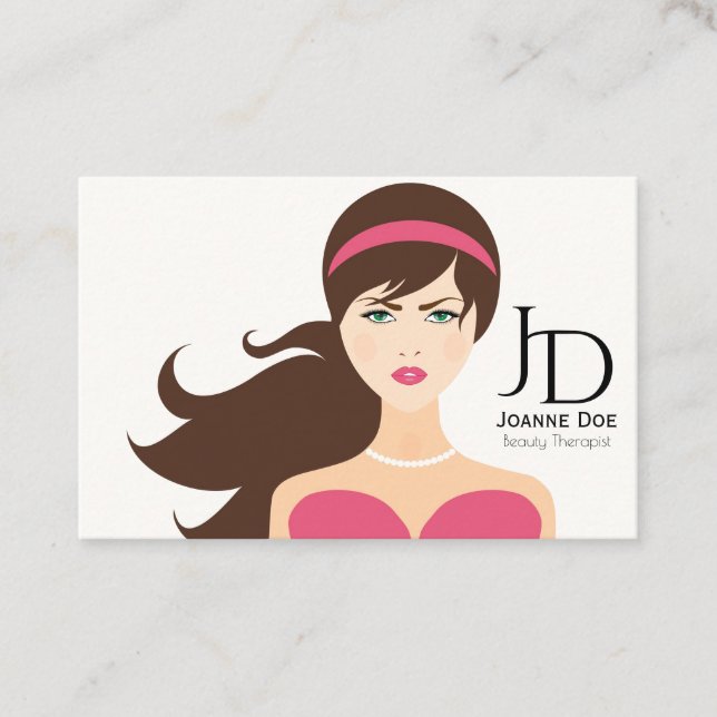 Beauty Therapist Business Card (Front)