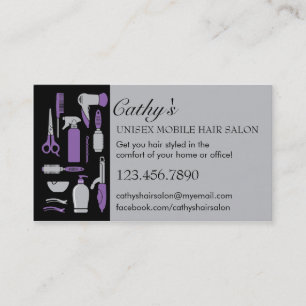 Beauty Tools Mobile Hair Salon Business Card