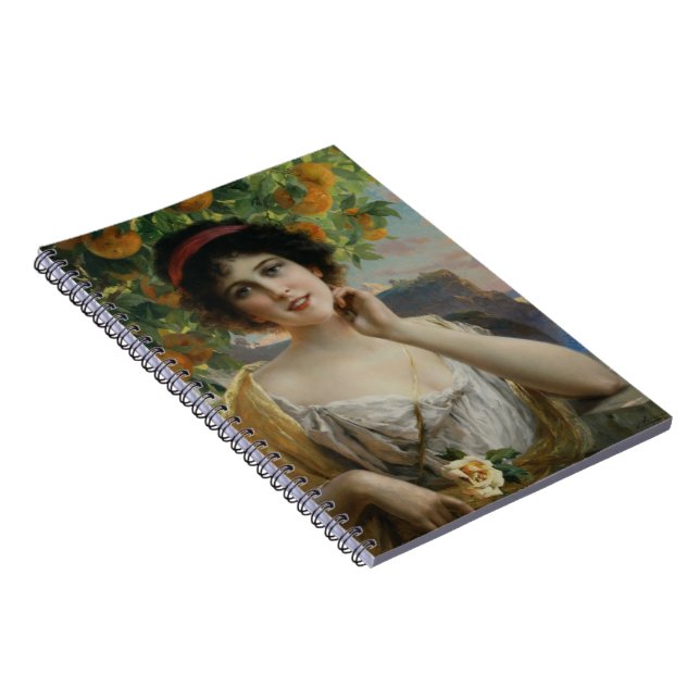 Beauty Under the Orange Tree Spiral Notebook (Right Side)