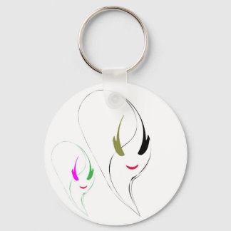 beauty vector face girl portrait key ring