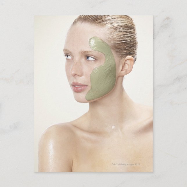 beauty, wet, spa, hair up, blonde, blue eyes postcard (Front)