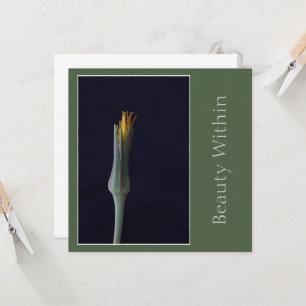 Beauty Within Elegant Floral Yellow Green Tones Card