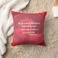 Beauty Within Pink Rose Inspirational Quote 