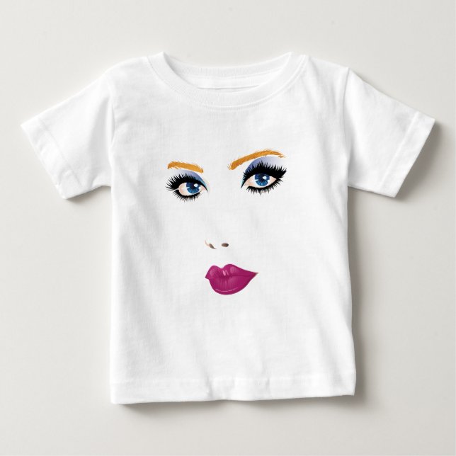 Beauty woman face 2 baby T-Shirt (Front)