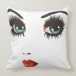 Beauty woman face cushion