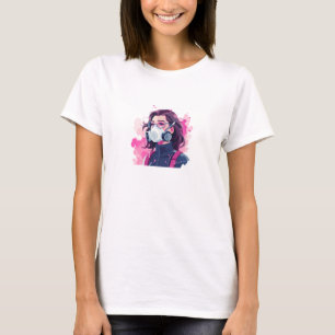 Beauty Women With Masked Gas T-Shirt