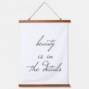 Beauty Wood Topped Wall Tapestry