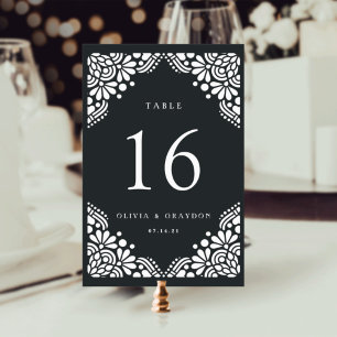 Beaux Arts Personalised Table Number Card