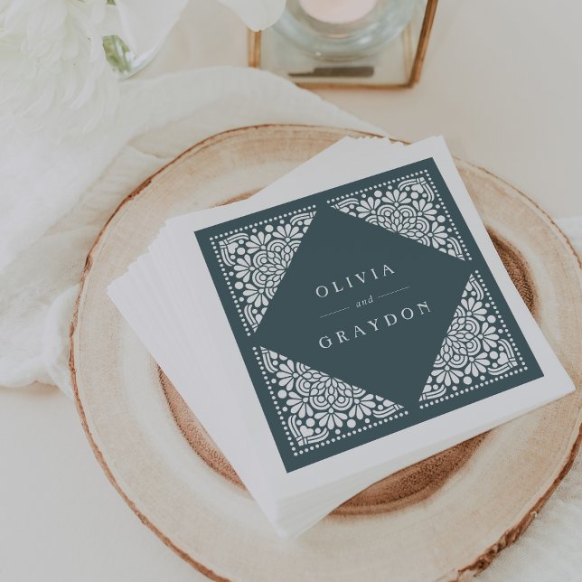 Beaux Arts Personalised Wedding Napkin (Creator Uploaded)