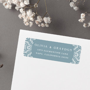 Beaux Arts Return Address Label   Tourmaline