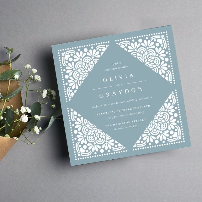 Beaux Arts Square Wedding Invitation | Tourmaline (Creator Uploaded)