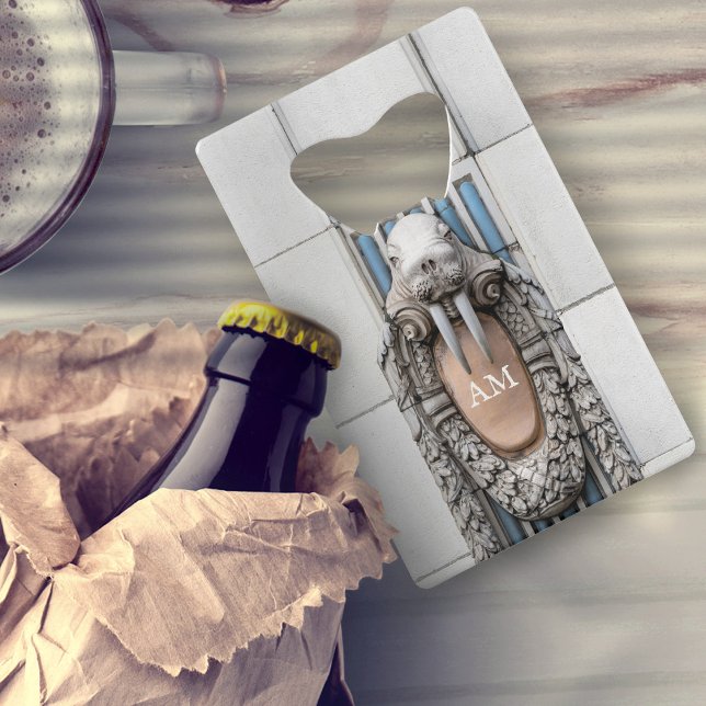 Beaux Arts Walrus Sculpture Custom Monogram (Creator Uploaded)