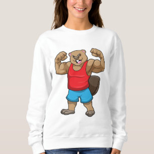 Beaver as Bodybuilder with big Upper arms Sweatshirt