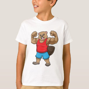 Beaver as Bodybuilder with big Upper arms T-Shirt