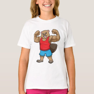 Beaver as Bodybuilder with big Upper arms T-Shirt