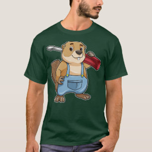 Beaver as Craftsman with Slotted screwdriver T-Shirt