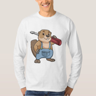 Beaver as Craftsman with Wrench T-Shirt