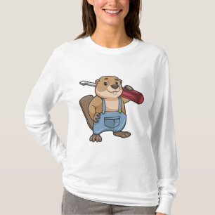 Beaver as Craftsman with Wrench T-Shirt
