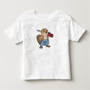 Beaver as Craftsman with Wrench Toddler T-Shirt