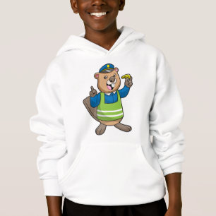 Beaver as Police officer with Whistle