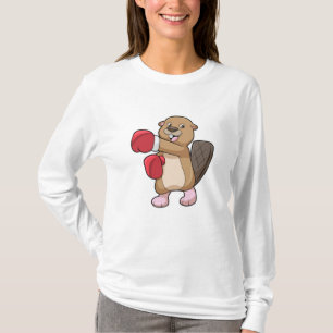 Beaver at Boxing with Boxing gloves T-Shirt