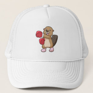 Beaver at Boxing with Boxing gloves Trucker Hat