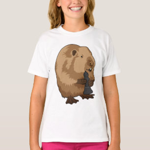 Beaver at Chess with Chess piece Bishop T-Shirt