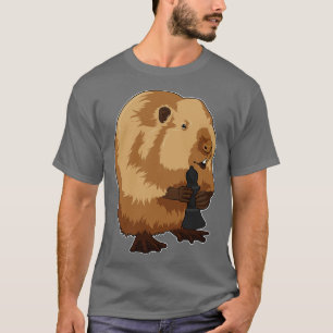 Beaver at Chess with Chess piece Bishop T-Shirt