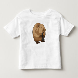 Beaver at Chess with Chess piece Bishop Toddler T-Shirt