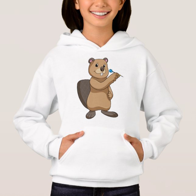 Beaver at Darts with Dart (Front)