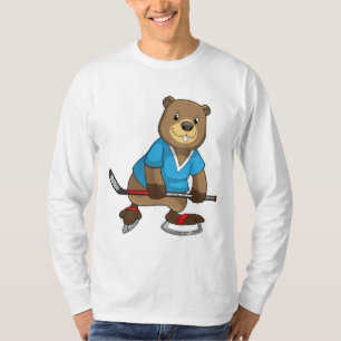 Beaver at Ice hockey with Ice hockey stick T-Shirt