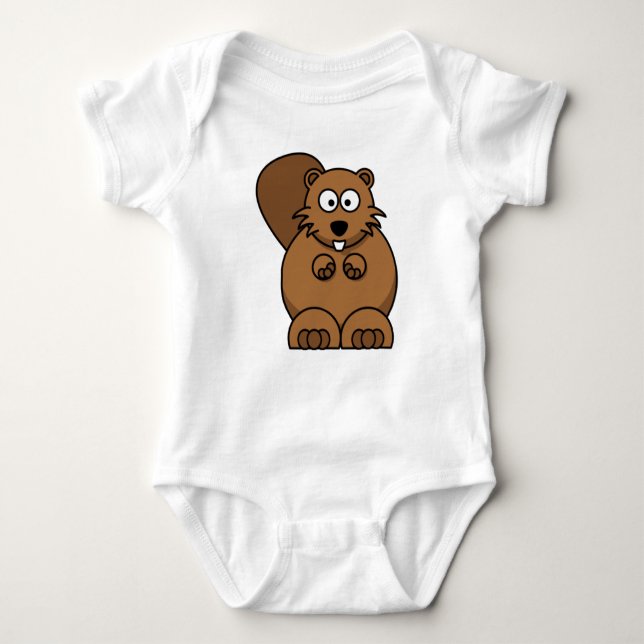 Beaver Baby Bodysuit (Front)