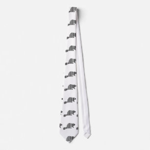 BEAVER BAR CODE Animal Barcode Pattern Design Tie