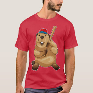 Beaver Baseball bat Baseball T-Shirt