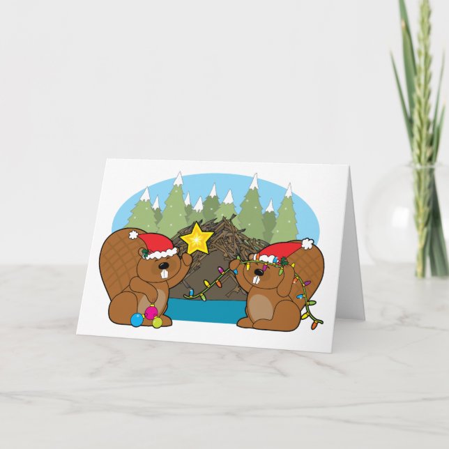 Beaver Christmas Card (Front)