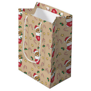 Beaver Christmas Snow Winter Animals Beaver Medium Gift Bag
