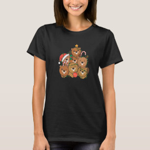 Beaver Christmas Tree Animal Christmas T-Shirt