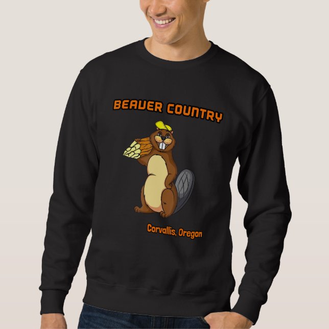Beaver Country Corvallis Oregon State College Beav Sweatshirt (Front)