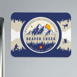 Beaver Creek Colorado Flag Mountain Ski Souvenir Magnet