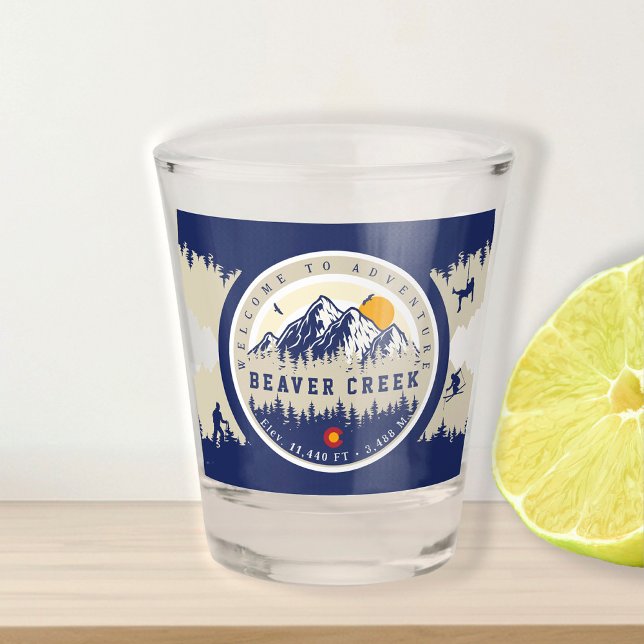 Beaver Creek Colorado Flag Mountain Ski Souvenir Shot Glass (Creator Uploaded)