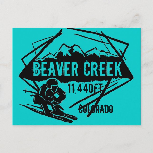 Beaver Creek Colorado ski elevation postcard (Front)