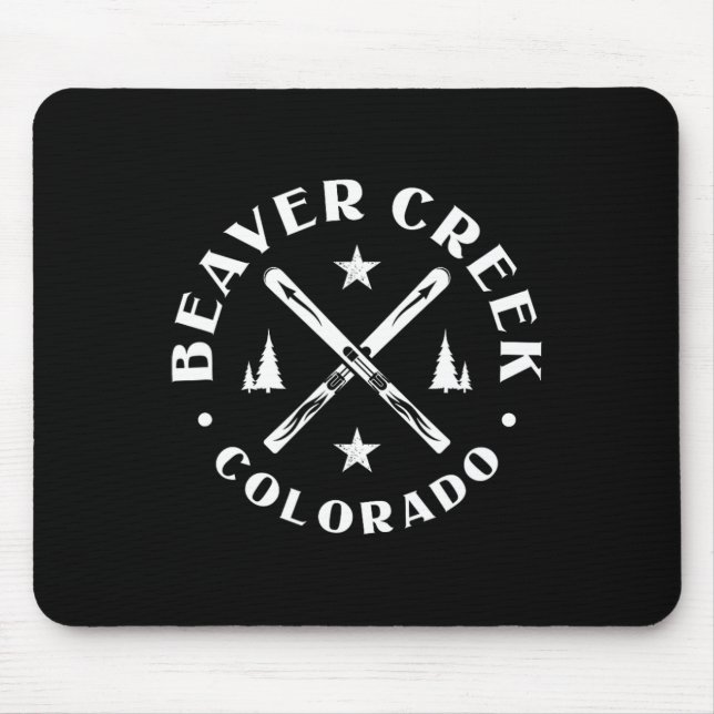 Beaver Creek Colorado Ski Mountain Skiing Skier  Mouse Pad (Front)