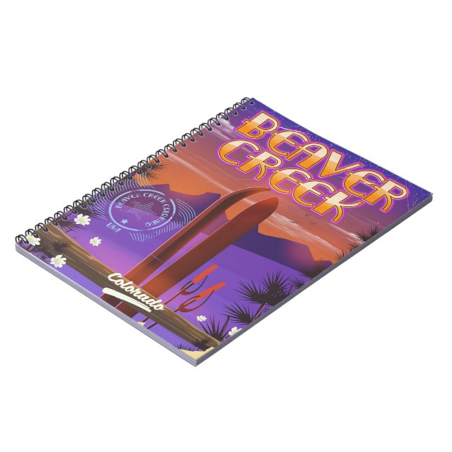 Beaver creek Colorado ski poster Notebook (Left Side)